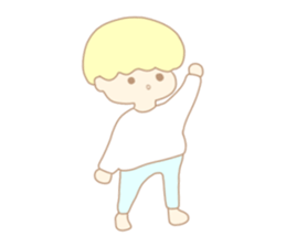 Cute boy like an angel sticker #15023272