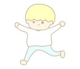 Cute boy like an angel sticker #15023273