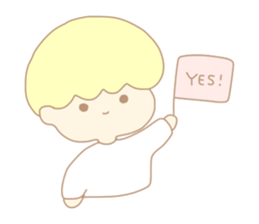 Cute boy like an angel sticker #15023276