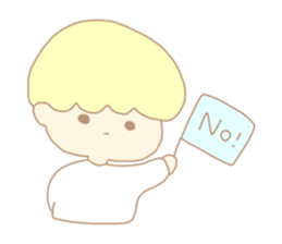 Cute boy like an angel sticker #15023277