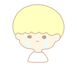 Cute boy like an angel sticker #15023279