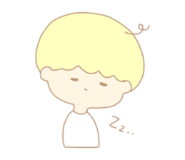 Cute boy like an angel sticker #15023288