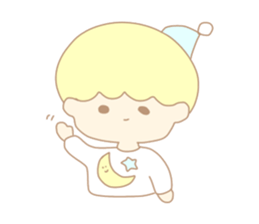 Cute boy like an angel sticker #15023289