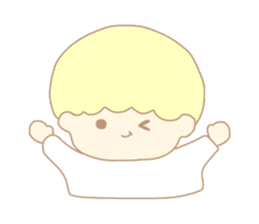 Cute boy like an angel sticker #15023290