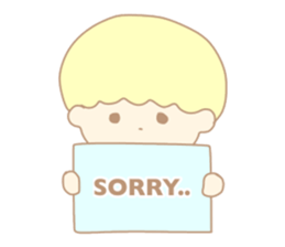 Cute boy like an angel sticker #15023297