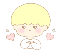 Cute boy like an angel sticker #15023299