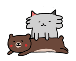 Lazy Cat with her friend sticker #15023851