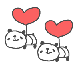 Valentine's day panda stickers! sticker #15026004