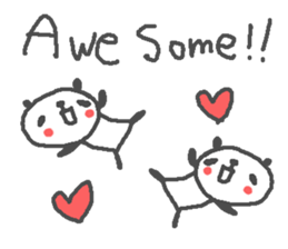 Valentine's day panda stickers! sticker #15026019