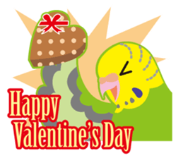 Valentine.Budgerigars budgerigar sticker #15026084