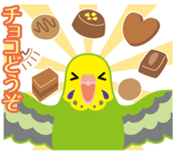 Valentine.Budgerigars budgerigar sticker #15026085