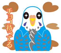 Valentine.Budgerigars budgerigar sticker #15026088