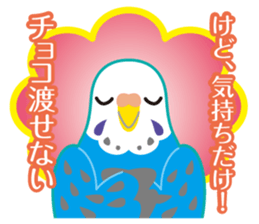 Valentine.Budgerigars budgerigar sticker #15026089