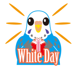 Valentine.Budgerigars budgerigar sticker #15026092