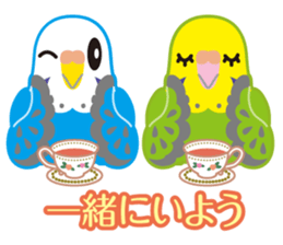 Valentine.Budgerigars budgerigar sticker #15026095