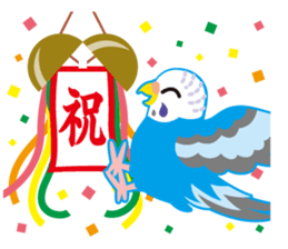 Valentine.Budgerigars budgerigar sticker #15026102