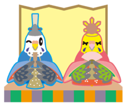 Valentine.Budgerigars budgerigar sticker #15026106