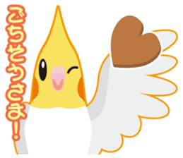 Valentine.Cockatiel with a cute cheek sticker #15026263