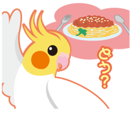 Valentine.Cockatiel with a cute cheek sticker #15026269
