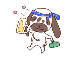 Ronne.american fuzzy lop sticker #15026485