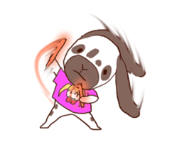 Ronne.american fuzzy lop sticker #15026493