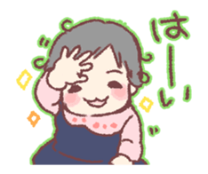 a curl girl "Hana san" sticker #15026577