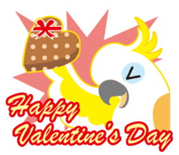 Valentine.Sulphur-Crested Cockatoo2 sticker #15026772