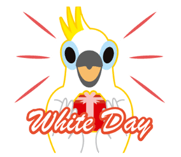 Valentine.Sulphur-Crested Cockatoo2 sticker #15026780
