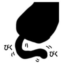 Usual black cat sticker #15028370