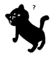 Usual black cat sticker #15028381