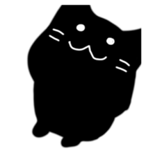 Usual black cat sticker #15028384