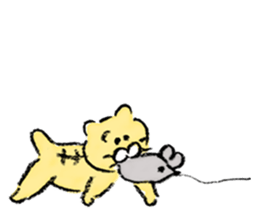 A kitten sits on her head 2 sticker #15029049