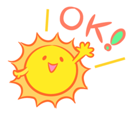 The happy sun sticker #15029117