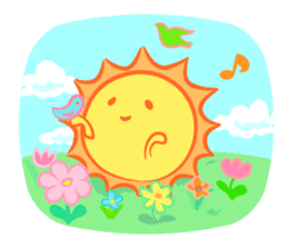 The happy sun sticker #15029130