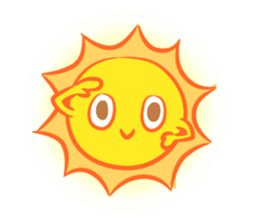 The happy sun sticker #15029149