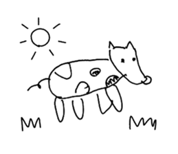 The graffiti animals sticker #15030207