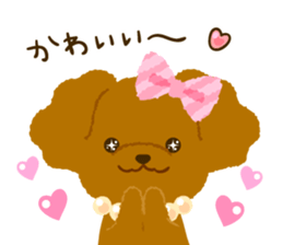 Toy poodle<Dog breed > sticker #15032224