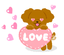 Toy poodle<Dog breed > sticker #15032239