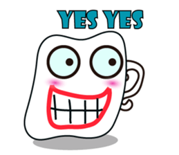 Mischievous White Cups Emotional Tone sticker #15032759