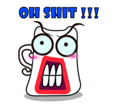 Mischievous White Cups Emotional Tone sticker #15032764