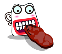 Mischievous White Cups Emotional Tone sticker #15032767