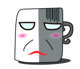 Mischievous White Cups Emotional Tone sticker #15032768