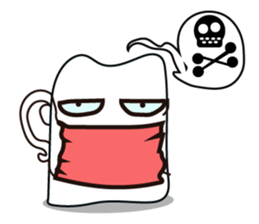 Mischievous White Cups Emotional Tone sticker #15032774