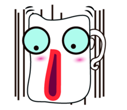 Mischievous White Cups Emotional Tone sticker #15032777