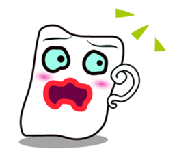 Mischievous White Cups Emotional Tone sticker #15032779