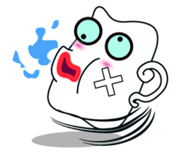 Mischievous White Cups Emotional Tone sticker #15032786