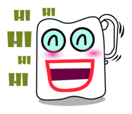 Mischievous White Cups Emotional Tone sticker #15032787