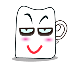 Mischievous White Cups Emotional Tone sticker #15032789