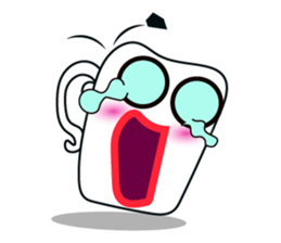 Mischievous White Cups Emotional Tone sticker #15032792