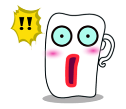 Mischievous White Cups Emotional Tone sticker #15032793